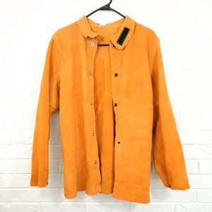 NWOT Weldas Split Cowhide Leather Welder's Jacket Fire Resistant Riveted